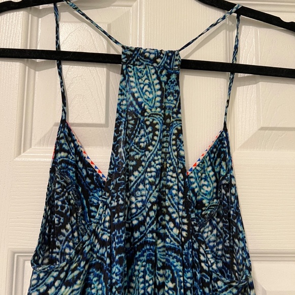Nanette Lepore - Indigo Paisley Mini Dress Halter Beach Coverup - Picture 10 of 10